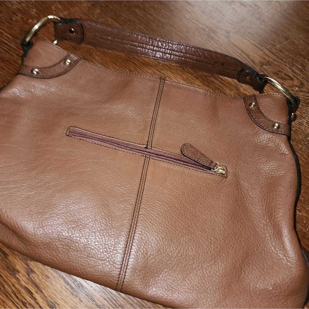 ETIENNE AIGNER GUC LEATHER 2 POCKET TOTE BAG - Picture 2 of 5